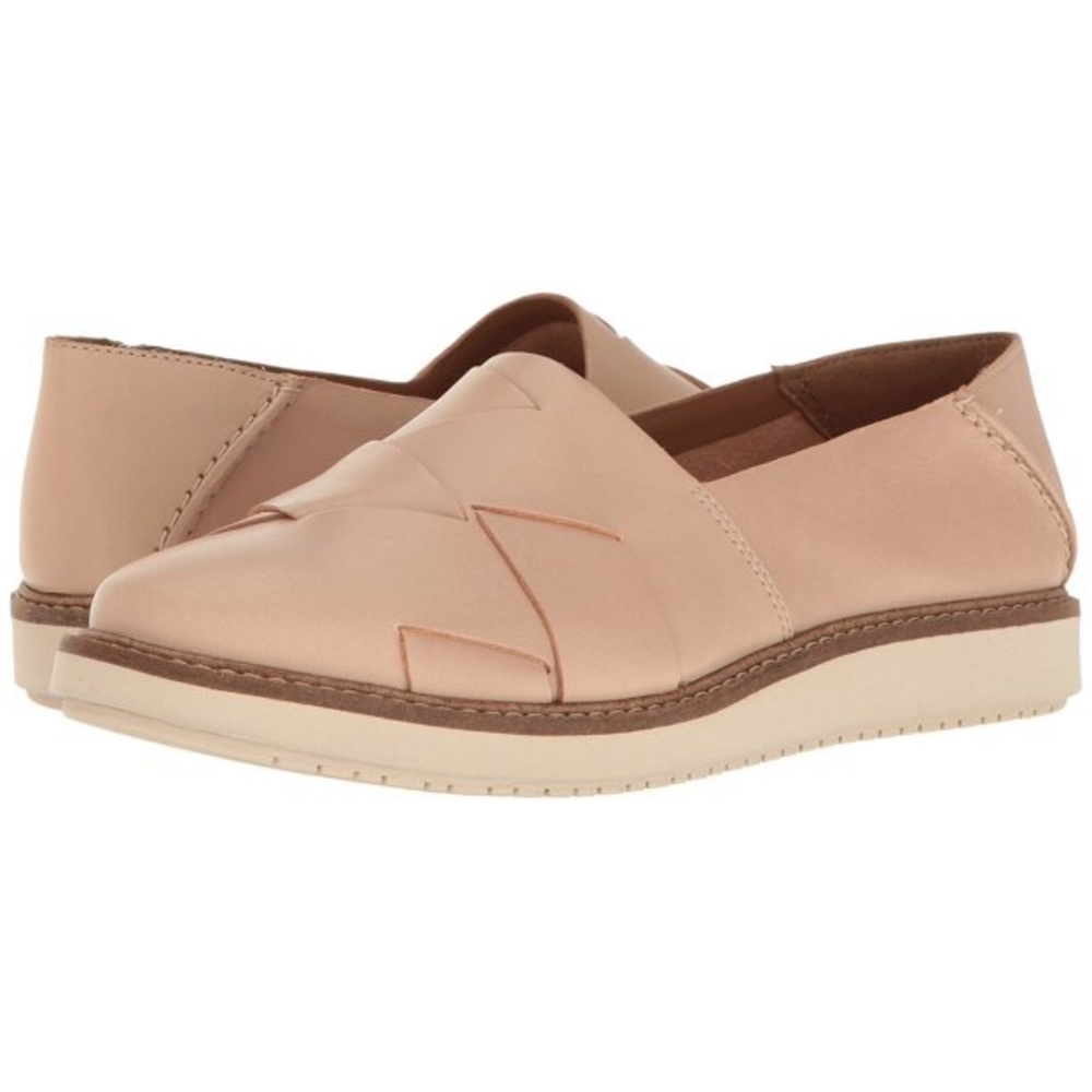 Clarks Leather Loafers (Glick Harvest Flat Nude Leather)